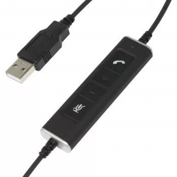 Auriculares USB mono Plusonic 10.1P — auriculares USB de una sola oreja compatibles con Teams y Skype