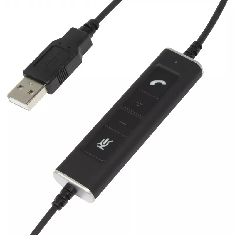 Auriculares USB mono Plusonic 10.1P — auriculares USB de una sola oreja compatibles con Teams y Skype