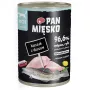Comida húmeda para gatos Pan Mięsko pollo con bacalao 400 g – adult, sin cereales, para gatos alérgicos