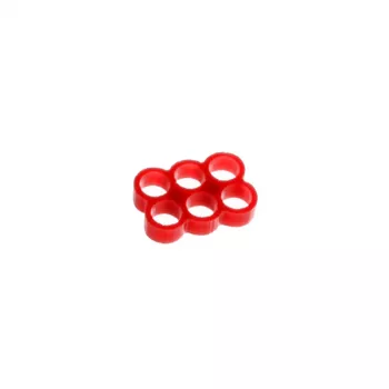 E22 peine para cables Stealth de 6 ranuras - rojo