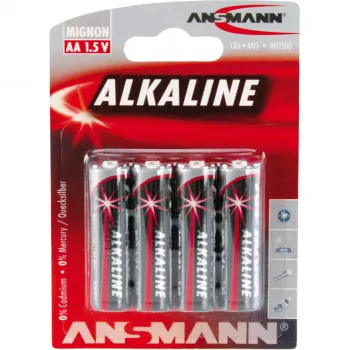 Pila desechable Ansmann 5015563 alcalina AA negra gris