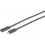 Cable USB S/CONN 13-44025 USB 3.2 Gen 2x2 1 m USB C negro