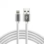 everActive Cable USB Lightning 1m - Blanco, silicona, carga rápida, 2,4A - CBS-1IW