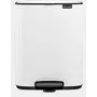 Cubo de pedal Brabantia Bo 12 L rectangular acero blanco