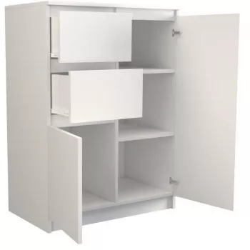 Cómoda Top e Shop 2D2S BIEL — 2 cajones, blanco, 700×400×970 mm, aglomerado