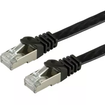 VALUE - Cable de red - RJ-45 (macho) a RJ-45 (macho) - 3 m - FTP - CAT 6a - libre de halógenos, moldeado, trenzado, plano - negro (21.99.0833)