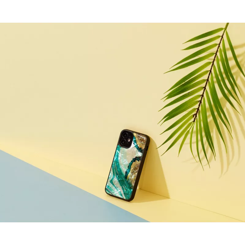 Funda protectora iKins para Apple iPhone 12 mini — aqua agate