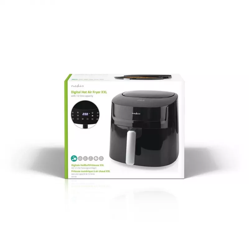 Freidora Nedis KAAF170BK Individual 7,2 l De pie 1800 W Freidora de aire Negro
