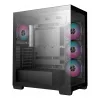 Caja de PC DeepCool CG580 4F semitorre — ATX/ITX/MicroATX, cristal templado, 3×120mm+1×120mm ventiladores, 2×3,5