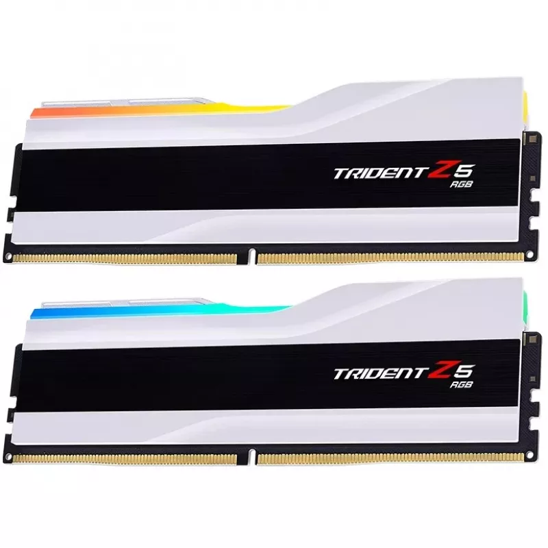 DIMM 32 GB DDR5-6000 (2x 16 GB) Dual-Kit, memoria blanca, F5-6000J3238F16GX2-TZ5RW, Trident Z5 RGB, INTEL XMP