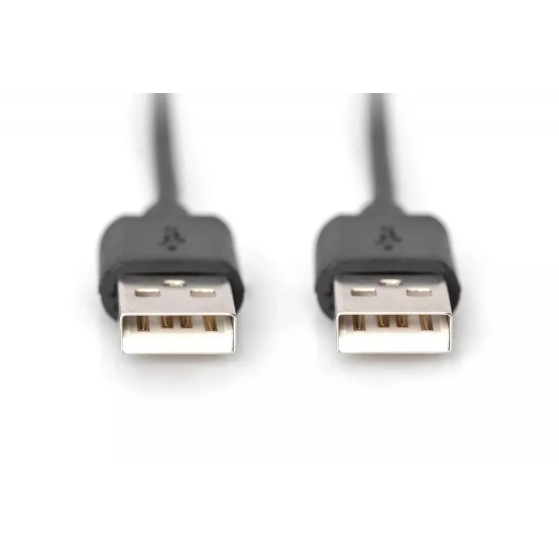 Cable de conexión USB Assmann, Type-A M/M, 3,0 m, compatible con USB 2.0, UL, negro (AK-300100-030-S)