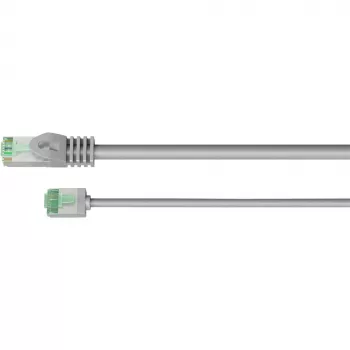 Goobay Cable de red CAT 8.1 ultraflexible Slimline U/FTP gris - conector extra corto 99,9% (74345)