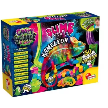 Kit de ciencia Liscianigiochi Crazy Science Slime Camaleón 304-PL89246 – set educativo de experimentos con slime