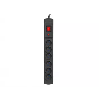 Regleta de enchufes ARMAC Multi M6 con protección contra sobretensiones, 6 tomas, cable de 10 m, negra