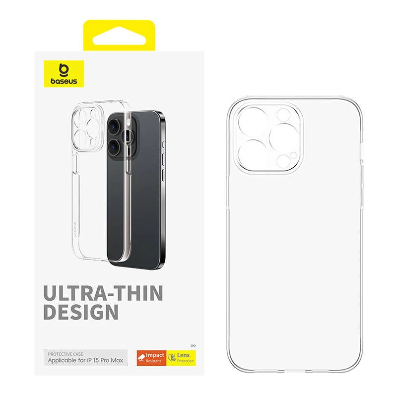 Funda para móvil para iPhone 15 ProMax Baseus OS-Lucent Series (transparente)