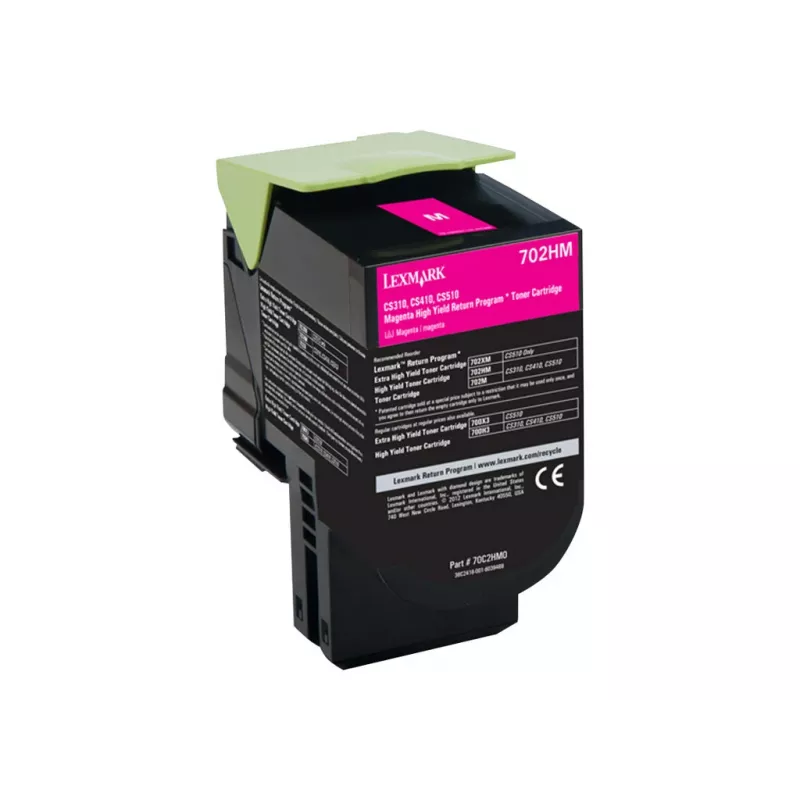 Cartucho de tóner Lexmark 702HM Magenta 3000 páginas