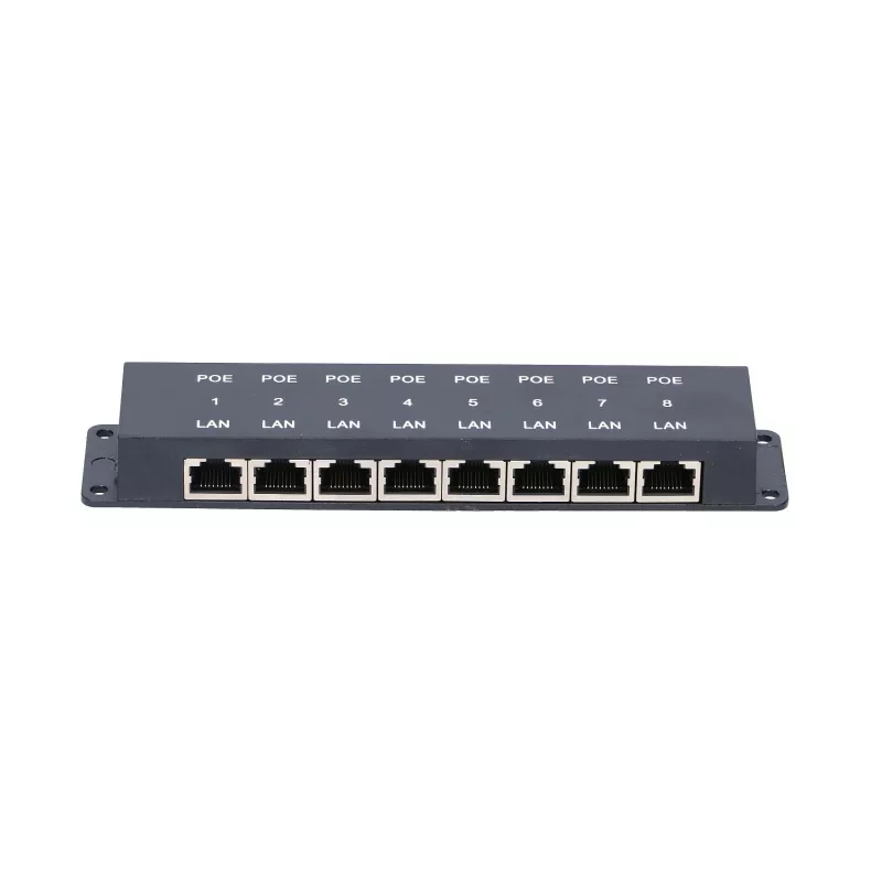 Inyector PoE Extralink 8 puertos, 8x 100 Mb/s RJ45