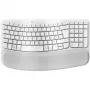 Logitech Wave Keys Teclado con reposamuñecas acolchado inalámbrico Bluetooth LE QWERTY blanco roto (PAN)