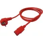 Cable de alimentación ROLINE 19.08.1010 rojo 1,8 m CEE7/7 conector hembra C13