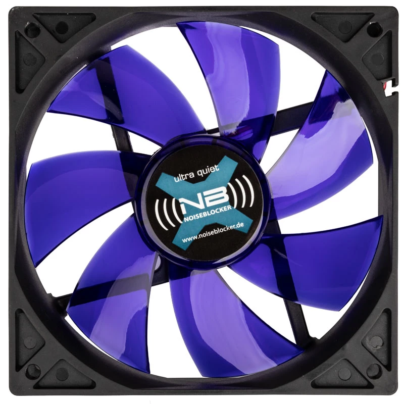 Ventilador de carcasa NoiseBlocker BlackSilentFan XLP 120 mm, 2000 U/min, 128 m³/h, 31 dB, 4,5 V, negro