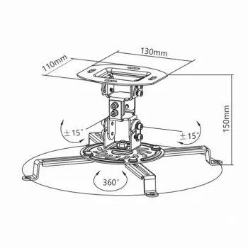 Soporte de techo para proyector Sbox PM-18