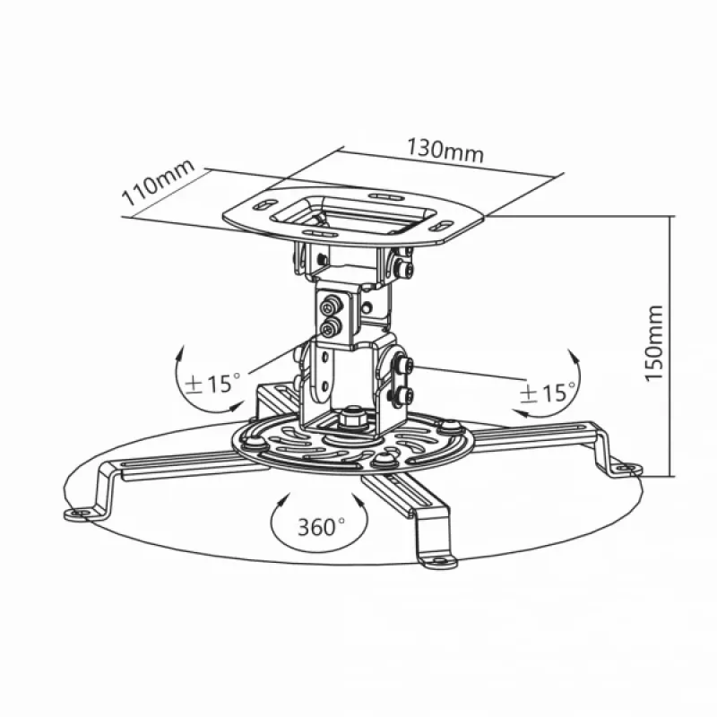 Soporte de techo para proyector Sbox PM-18