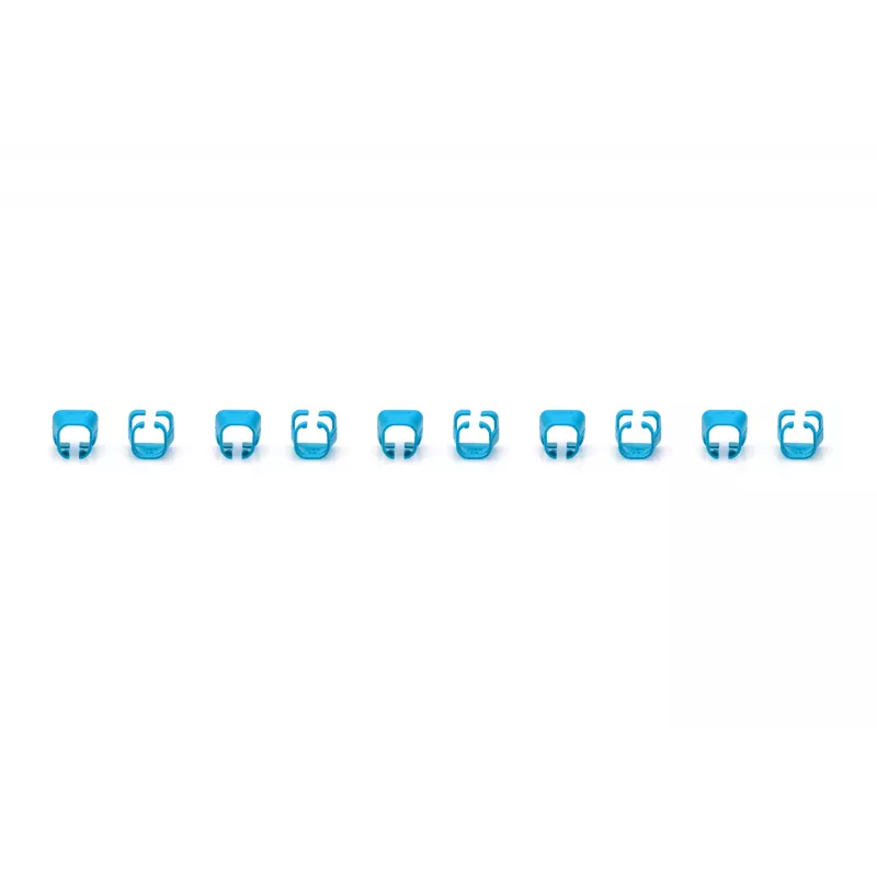 DIGITUS - Clips para cables con codificación por colores - para cables de parcheo - azul (paquete de 100) (A-CC-B)