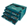 Makita MAKSTOR 3.6 Caja de piezas pequeñas negra, azul