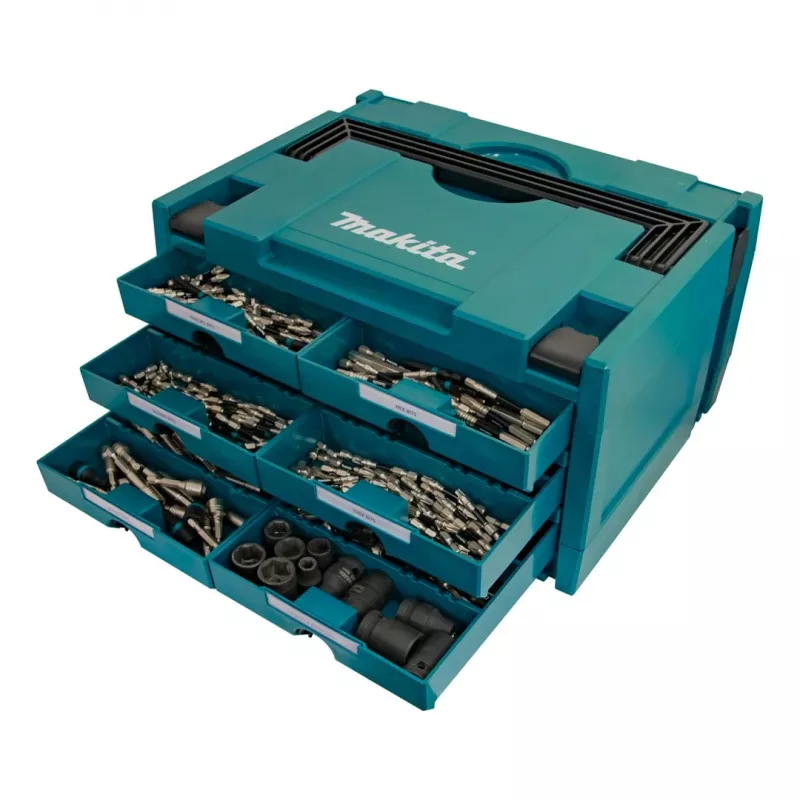 Makita MAKSTOR 3.6 Caja de piezas pequeñas negra, azul