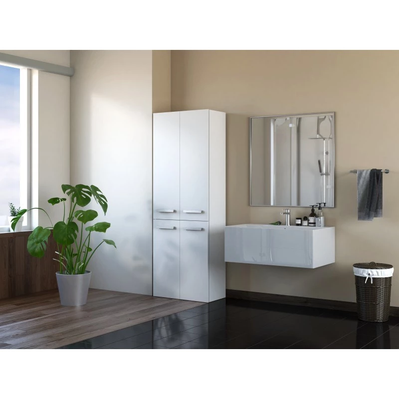 Armario de almacenamiento de baño Topeshop NEL 1K DD BIEL
