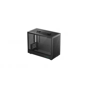 DeepCool CH160 PLUS R-CH160-BKNGM0-G caja compacta para ordenador (SFF), Mini-ITX/Micro-ATX, cristal templado, negra