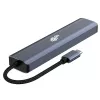 Adaptador HUB USB C 6en1 - HDMI, USBx3, PD, RJ-45