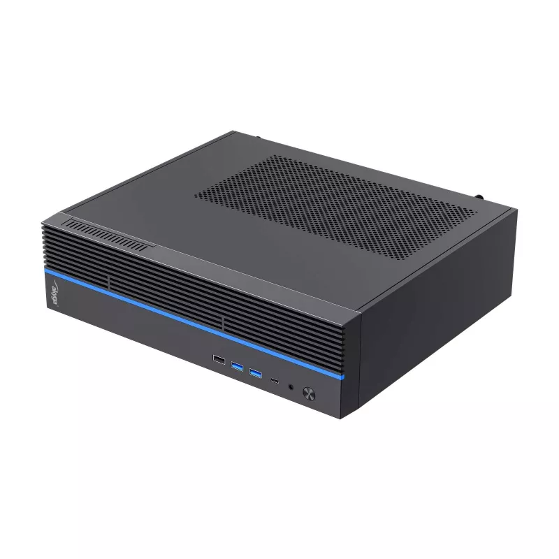 Akyga AK-302-01BL caja para PC SFF, Micro-ATX / Mini-ITX, USB-C + 2x USB 3.0 + USB 2.0, sin fuente de alimentación, negro