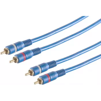 Cable de audio cinch (RCA) ShiverPeaks 40605 — 2 conectores, 5 m, azul