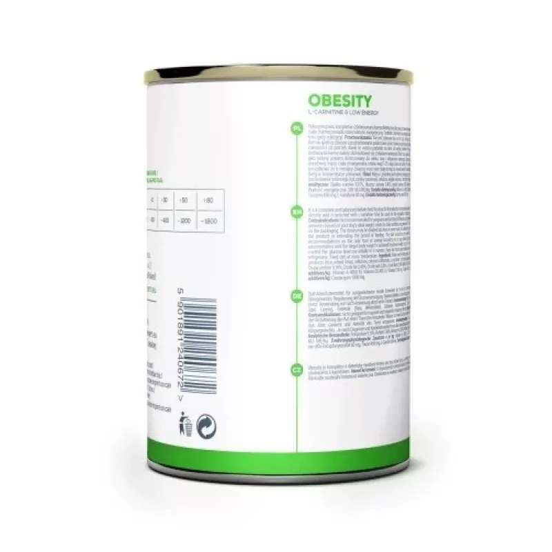 Comida húmeda para perros VETEXPERT Veterinary Diet Obesity para perros 400 g lata — ave, adulto, baja en grasa, alto contenido en humedad