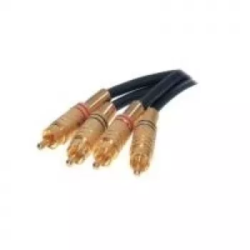 shiverpeaks BASIC-S 2x RCA - 2x RCA 10m - 2 x RCA - conector macho - 2 x RCA - conector macho - dorado - negro - dorado (BS40230)