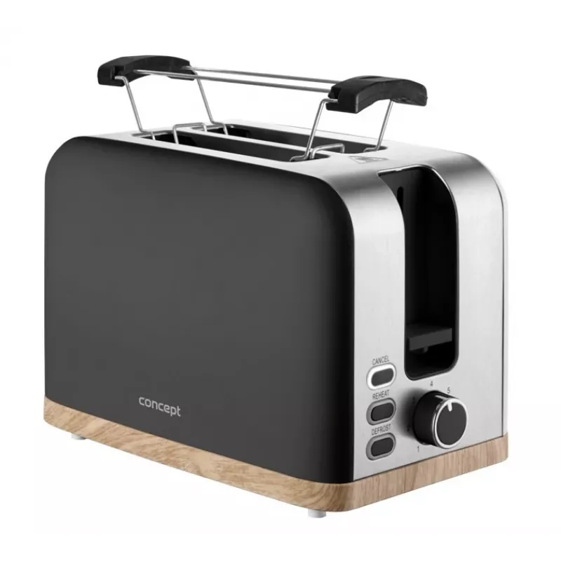 Tostadora Concept Elwood TE2016, 2 rebanadas, negra