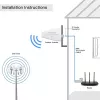 Antena 4G/5G LTE exterior QOLTEC 9 dBi, conector hembra N, cable de 3 m