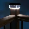 GB128 Lámpara solar LED para postes de valla y jardín, Negro - Verde Blue