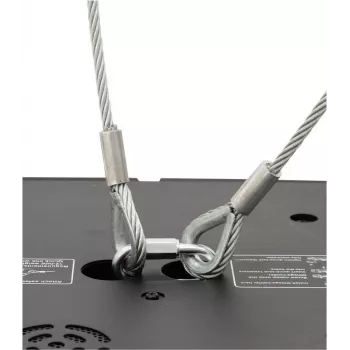 Cable de seguridad EUROLITE A 4x1000mm hasta 15kg negro (58010344)