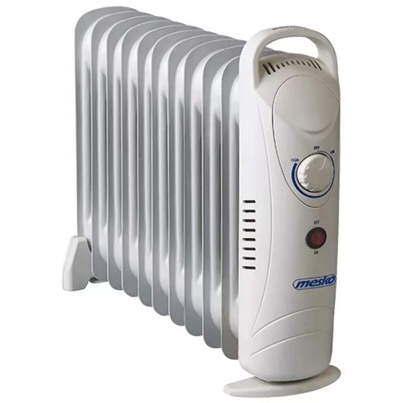 Mesko MS 7806 Radiador eléctrico de aceite, para interior, Blanco, 1200 W