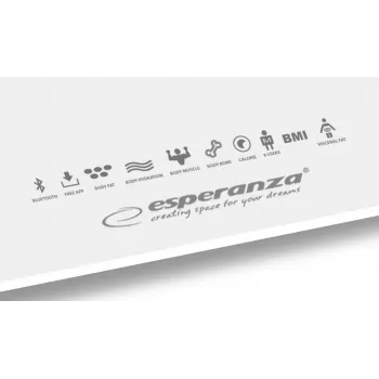 Esperanza EBS016W báscula de baño cuadrada blanca báscula de baño electrónica