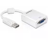 Adaptador de cable de vídeo DeLOCK 61766 0,125m VGA DisplayPort blanco