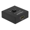 DeLock HDMI 2-1 bidireccional 4K 60 Hz compacto - Retail Box - Conmutador de vídeo/audio - 2 x HDMI - sobremesa (64072)