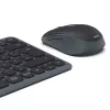 Conjunto de teclado y ratón multidispositivo negro gris