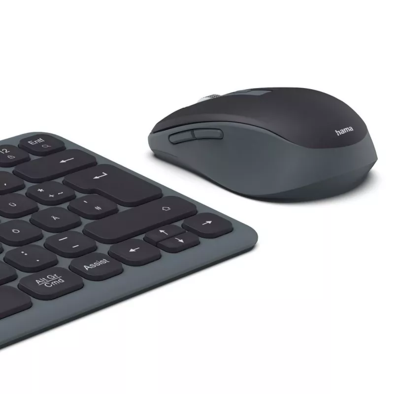 Conjunto de teclado y ratón multidispositivo negro gris