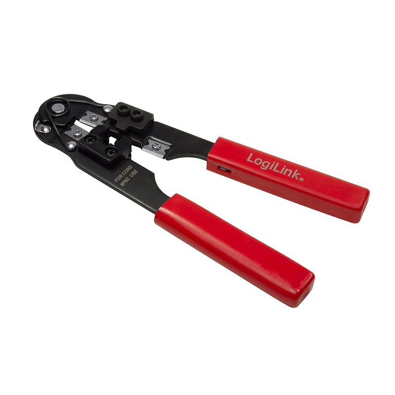 LogiLink WZ0004 Herramienta de crimpado de cables Alicate de crimpado negro. rojo