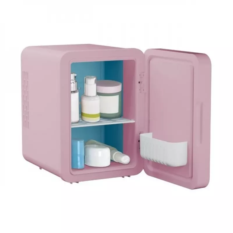 Mini nevera con espejo de maquillaje LED Elle ESDAFX04PUEU 4 L, lila