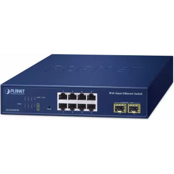 Switch gestionado PLANET 8 puertos 10/100/1000T + 2 puertos L2 Gigabit Ethernet