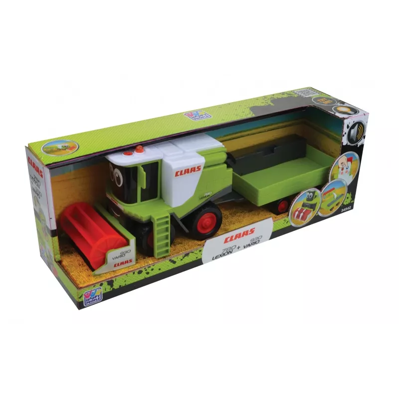 Cosechadora de juguete MALIK Happy People 34542 con remolque desmontable